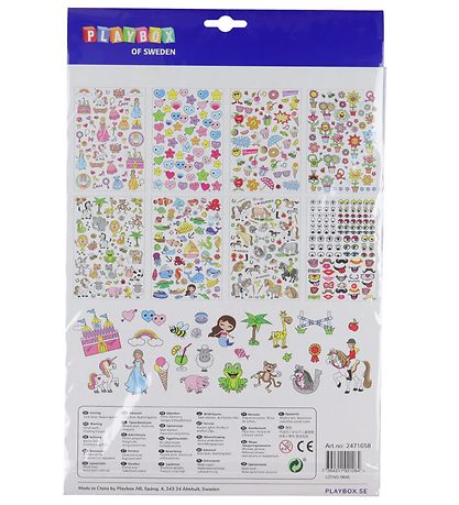 Playbox Stickers - 500 st. - Prinzessinnen/Tier/Blumen/m. m.