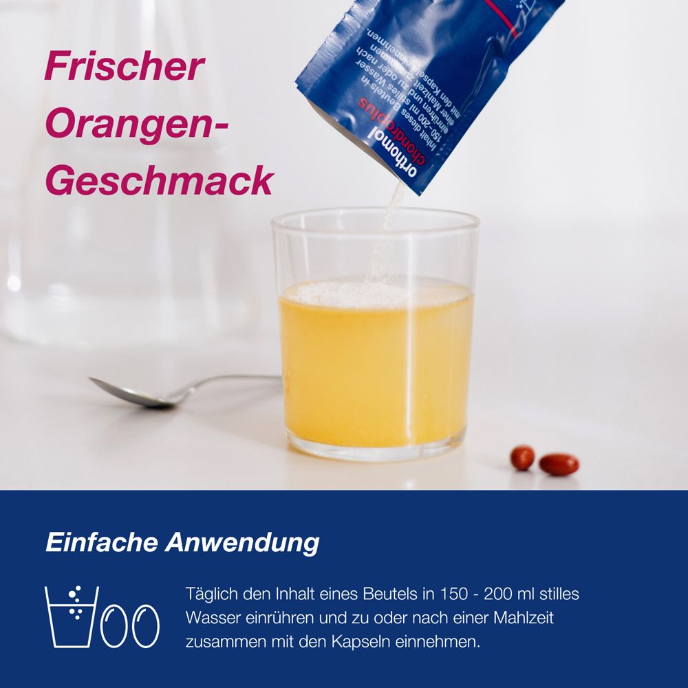Orthomol chondroplus - Nährstoffe für Knorpel und Knochen - mit Glucosamin-, Chondroitinsulfat und Hyaluronsäure - Granulat/Kapseln