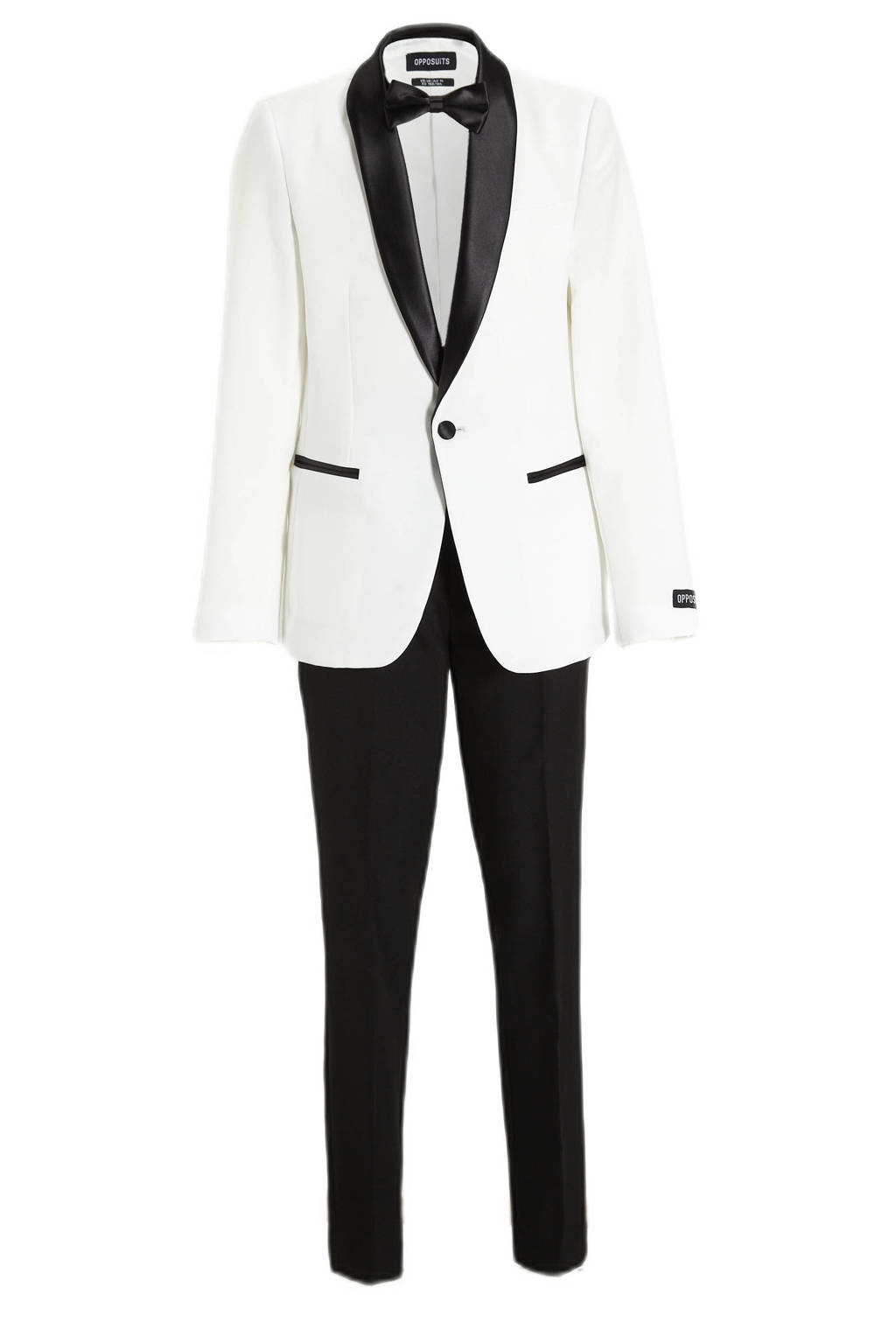 OppoSuits colbert Pearly White wit/zwart