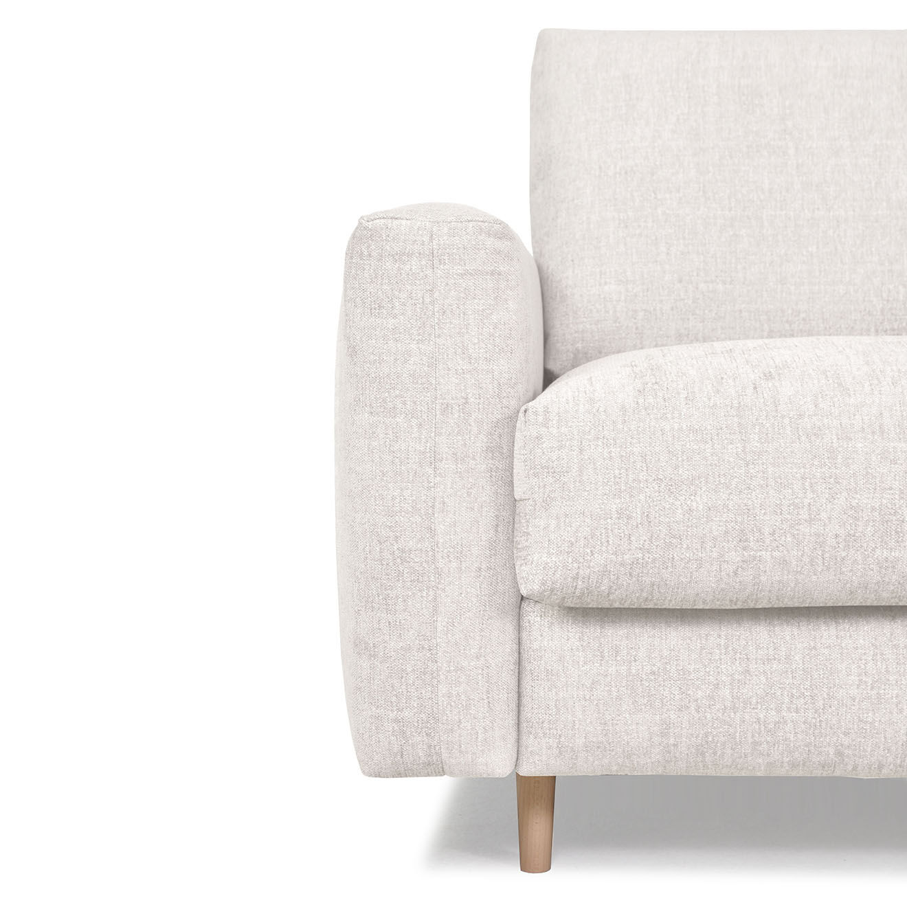 Bobochic Canapé droit cocoone convertible express  beige - 200x105x98 cm