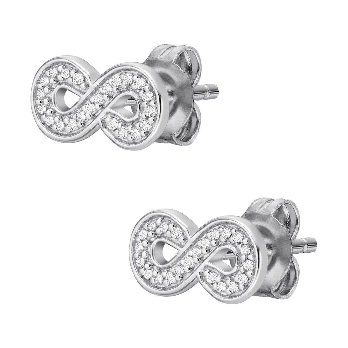 Boucles d'oreilles FOSSIL argent 925 infini et zirconias