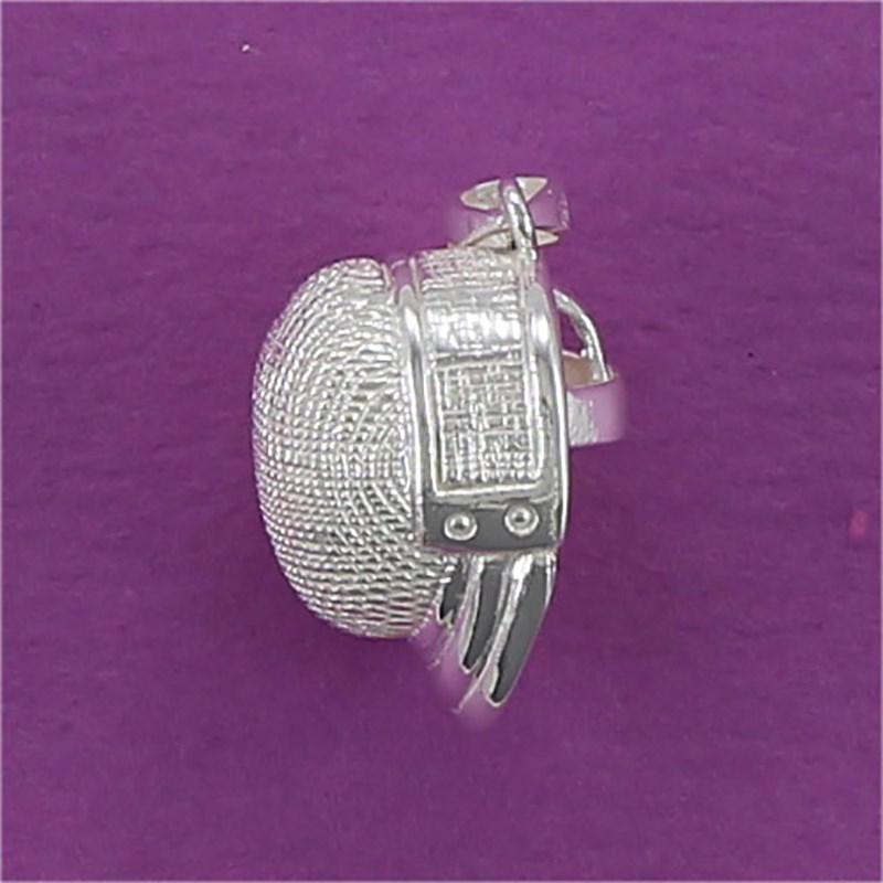 Pendentif masque d'escrime - Argent massif