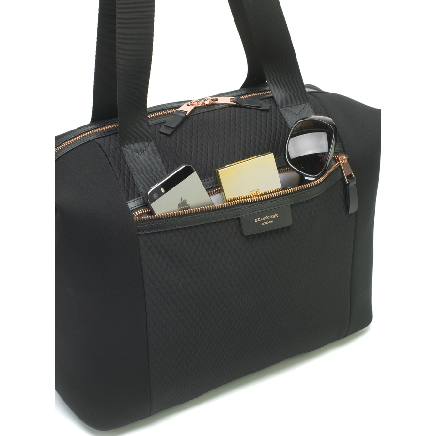 storksak Wickeltasche Stevie Luxe Black Scuba - schwarz
