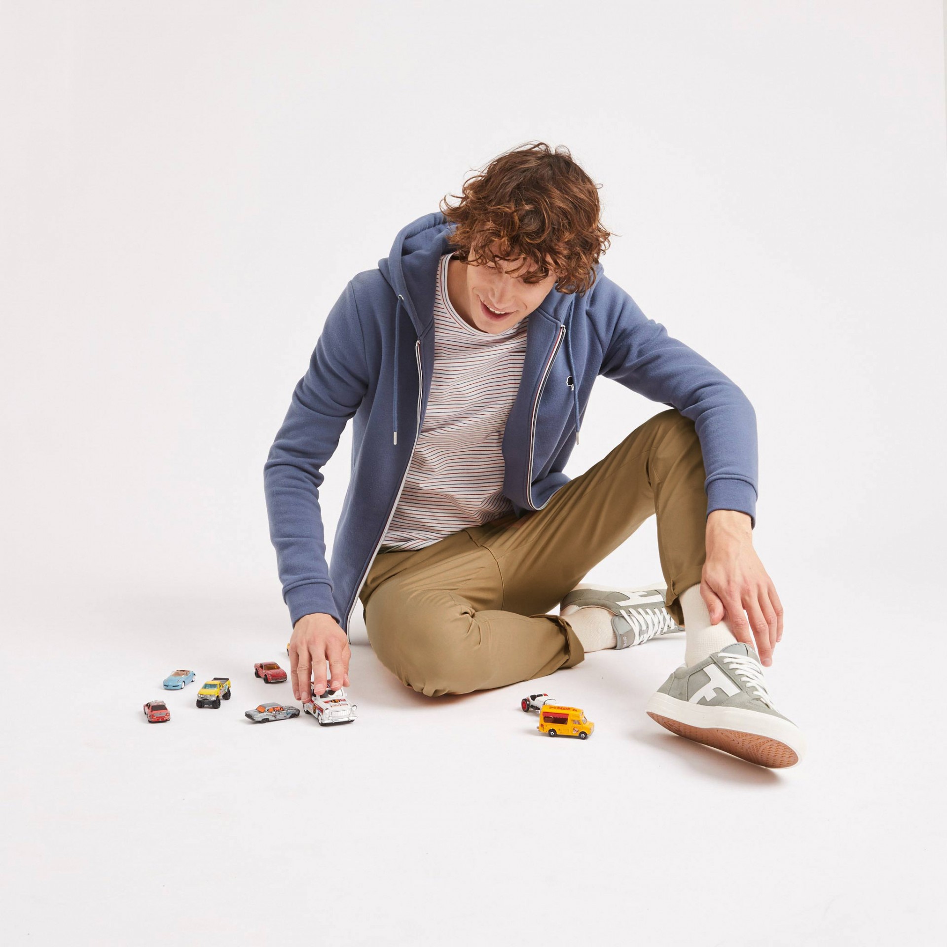 Chino sable coupe ajustée Coton organique et coton recyclé - modèle Brix