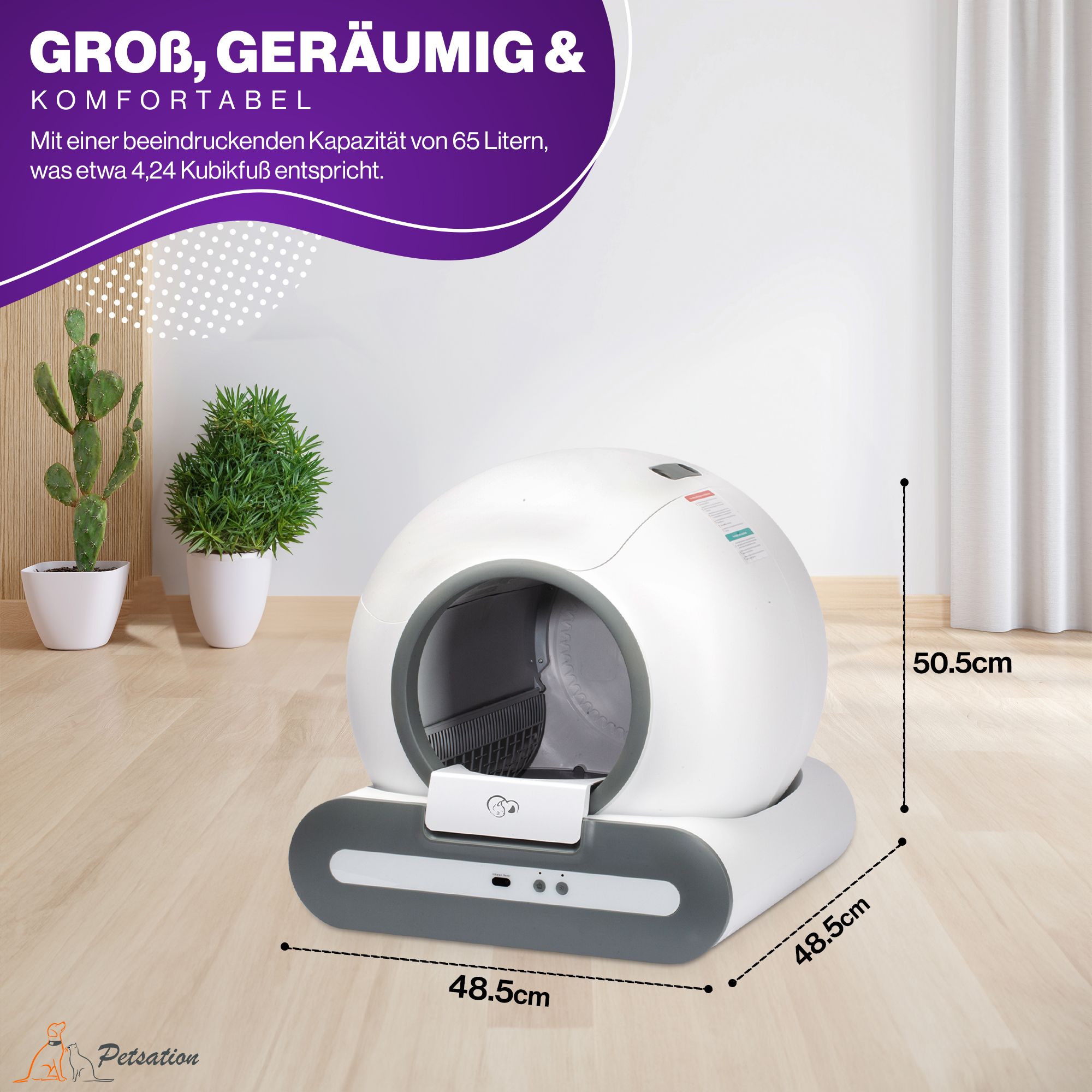 Petsation Selbstreinigende Katzentoilette Automatische Katzentoilette