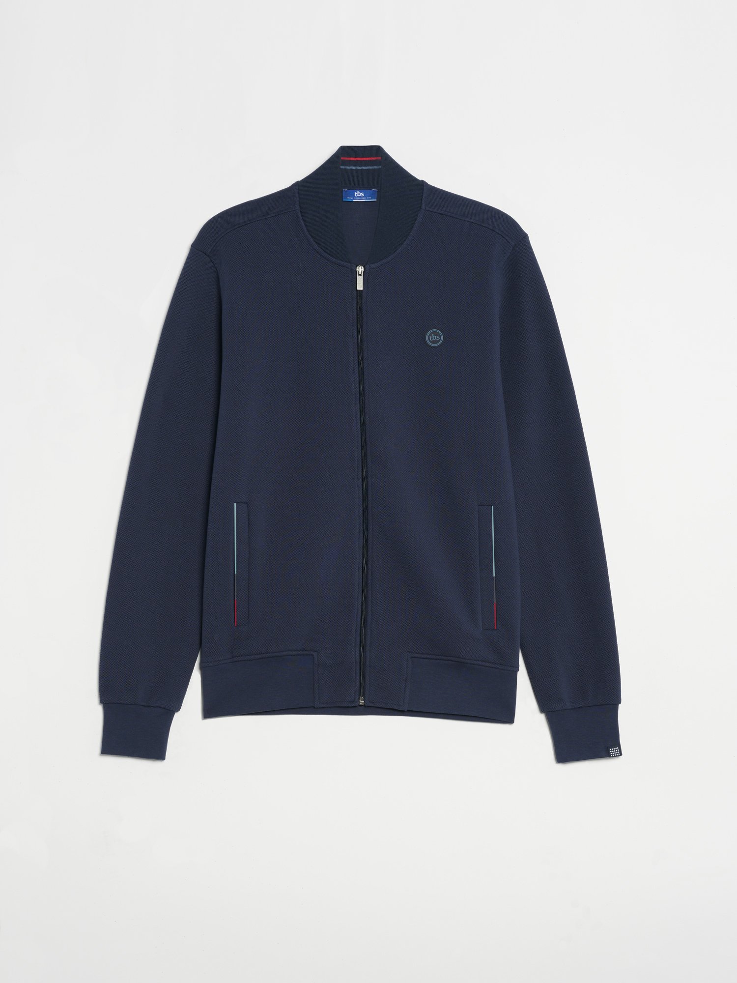 Gilet Homme Zippé Molleton Marine