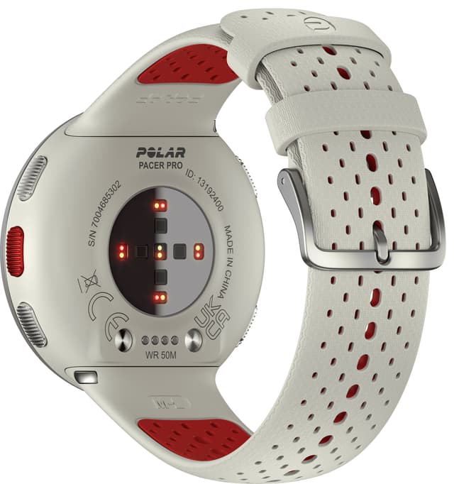 Polar Pacer Pro sportsur S/L (hvid/rød)