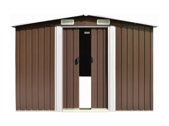 Abri de jardin 257x580x181 Métal Marron
