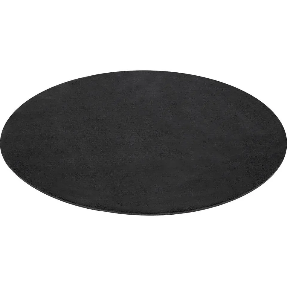 tectake® Kortpolig vloerkleed Soft Zone Ø 120 cm - Antraciet