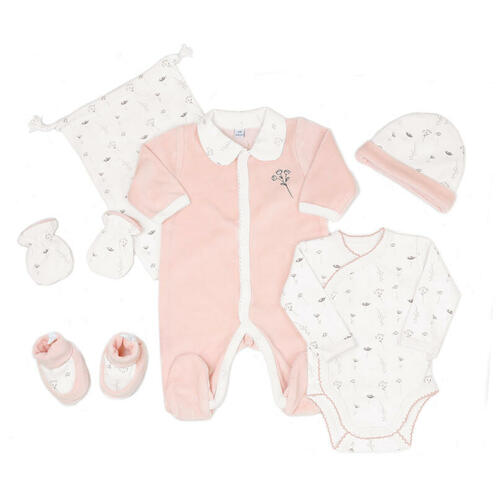 Kit Naissance Fleurs 0 Mois Rose - TROIS KILOS SEPT