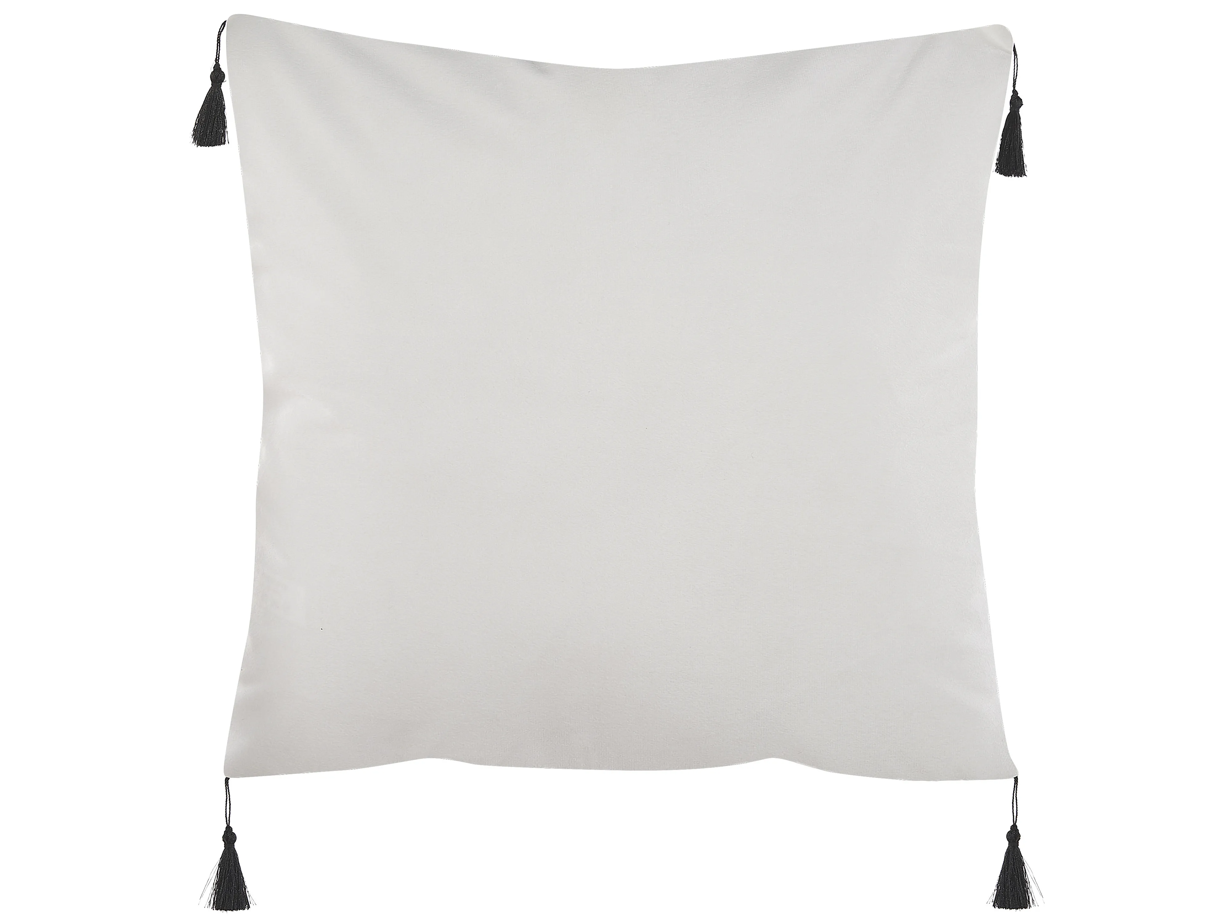 Set van 2 sierkussens SCHEFFLERA Fluweel 45 x 45 cm Wit geometrisch patroon
