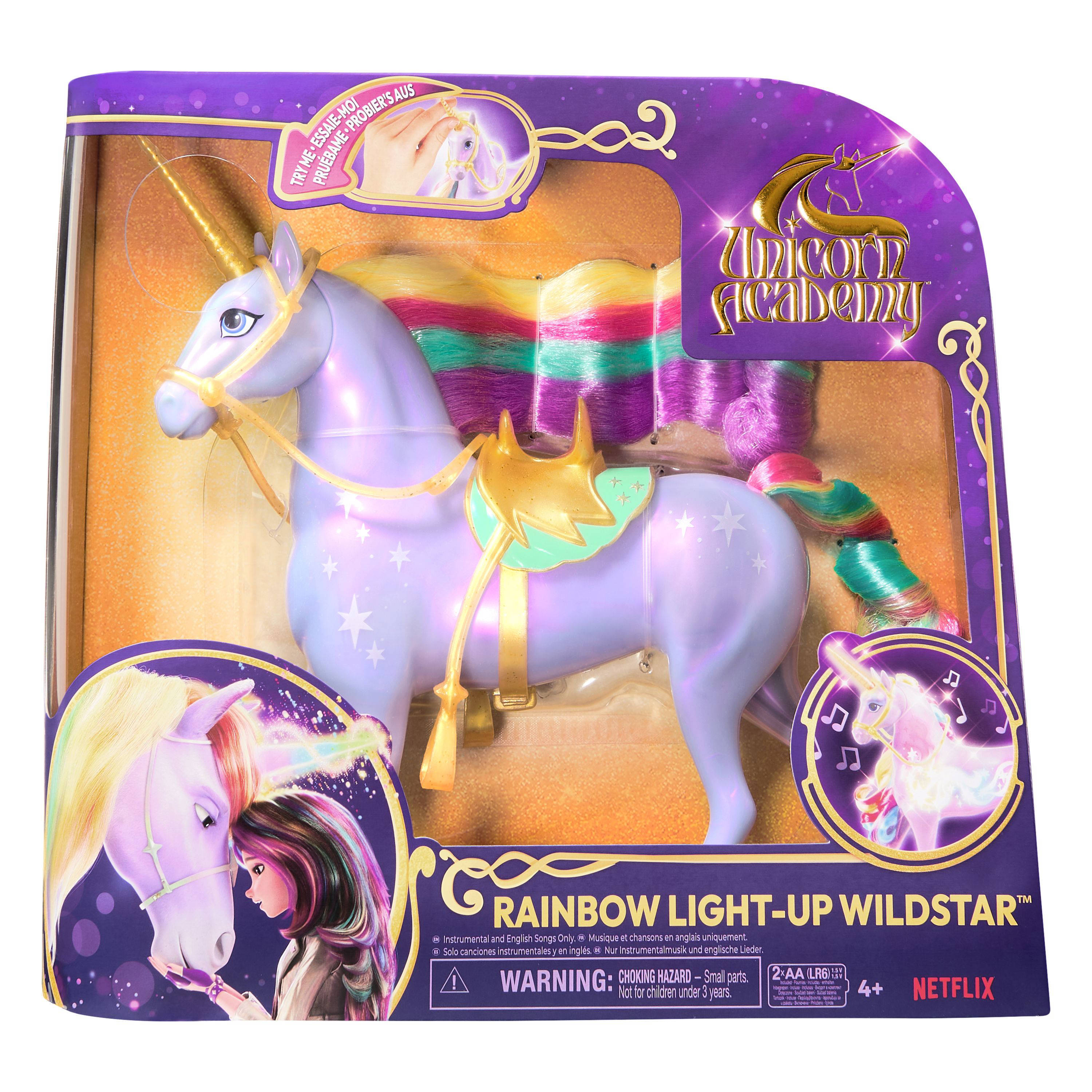 Unicorn Academy Rainbow Light-up Wildstar - Interactief Eenhoorn met licht geluid en muziek