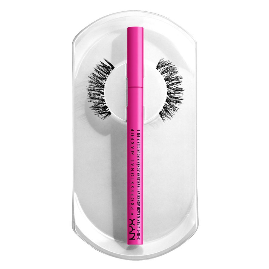 NYX Professional Makeup Jumbo Lash! Longwear False Lash System Fringe Glam Kit 1pcs
