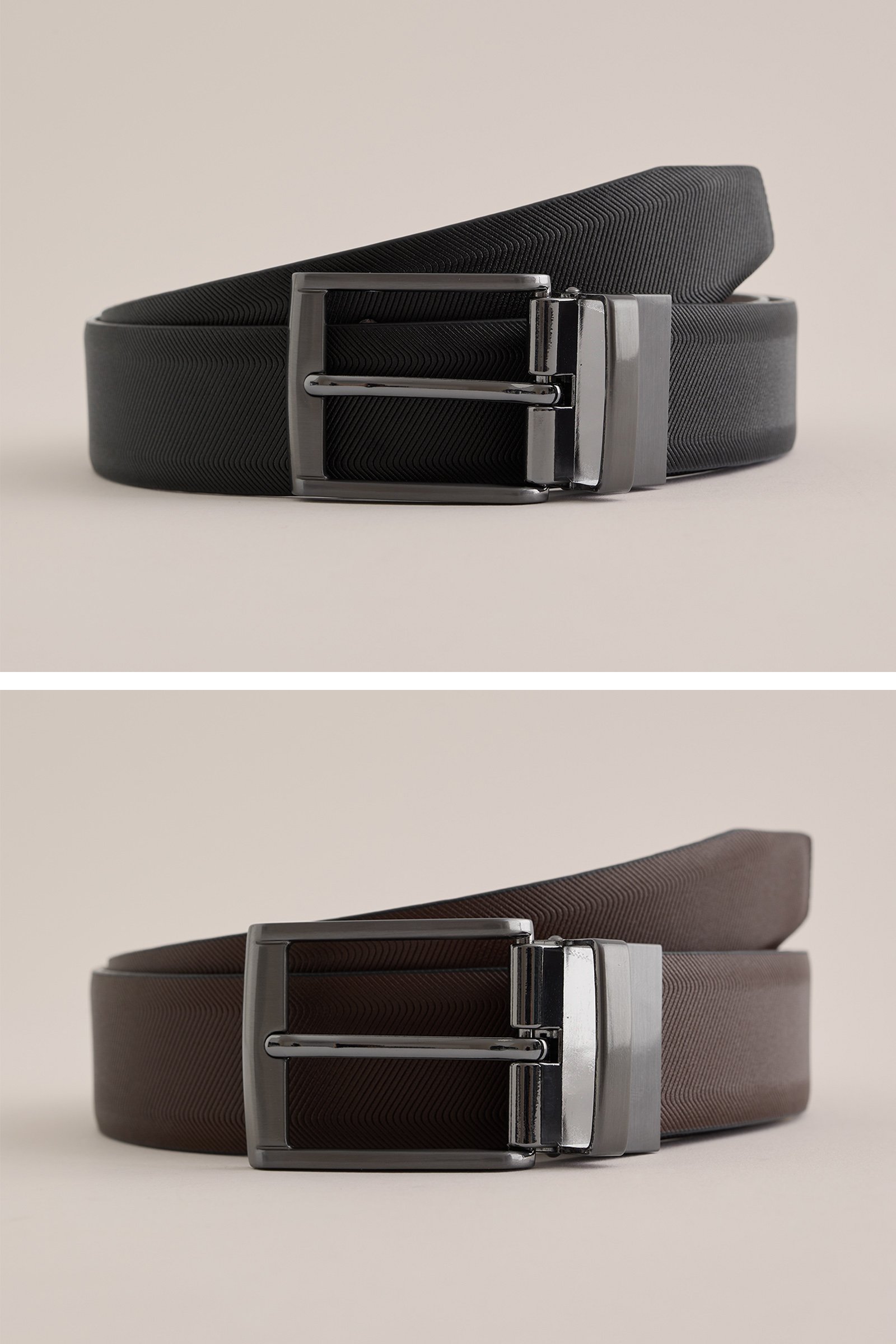 reversible riem met structuur WE Fashion Zwart