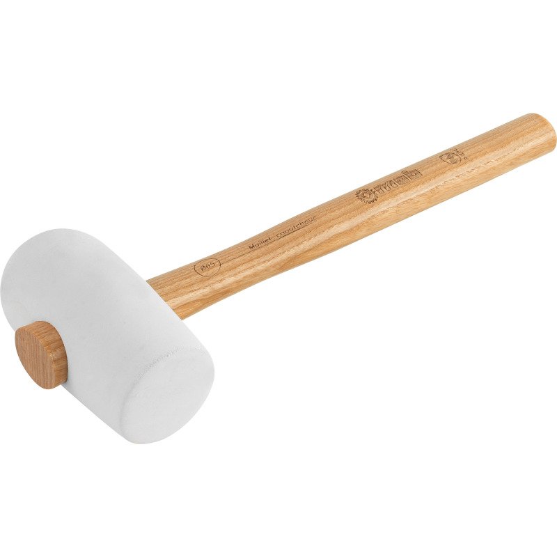 Maillet caoutchouc forme carreleur, blanc