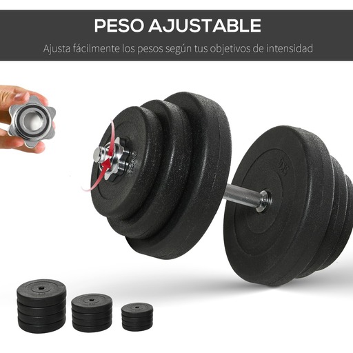 Conjunto de halteres Homcom de 40 kg