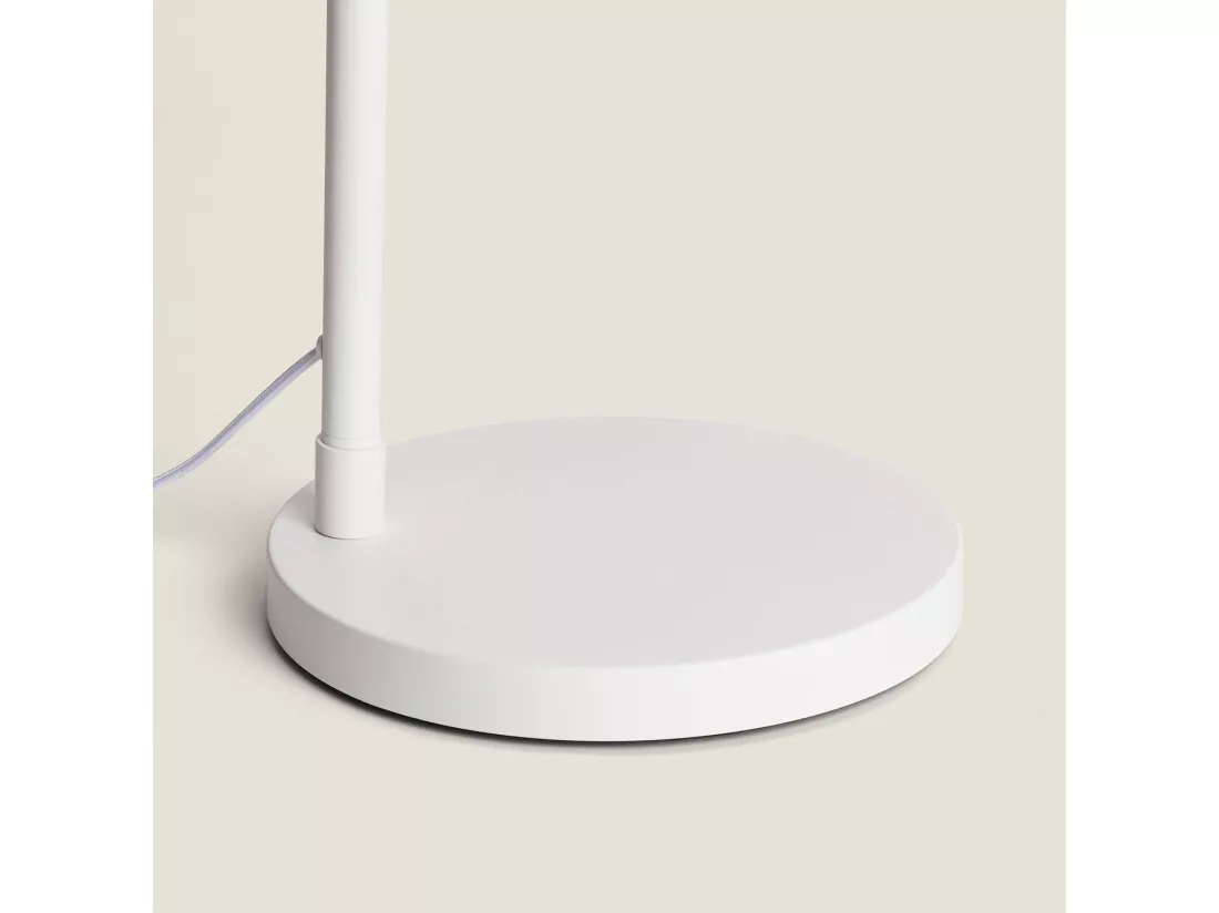 Lampadaire Métal et Bambou Ailén Blanc