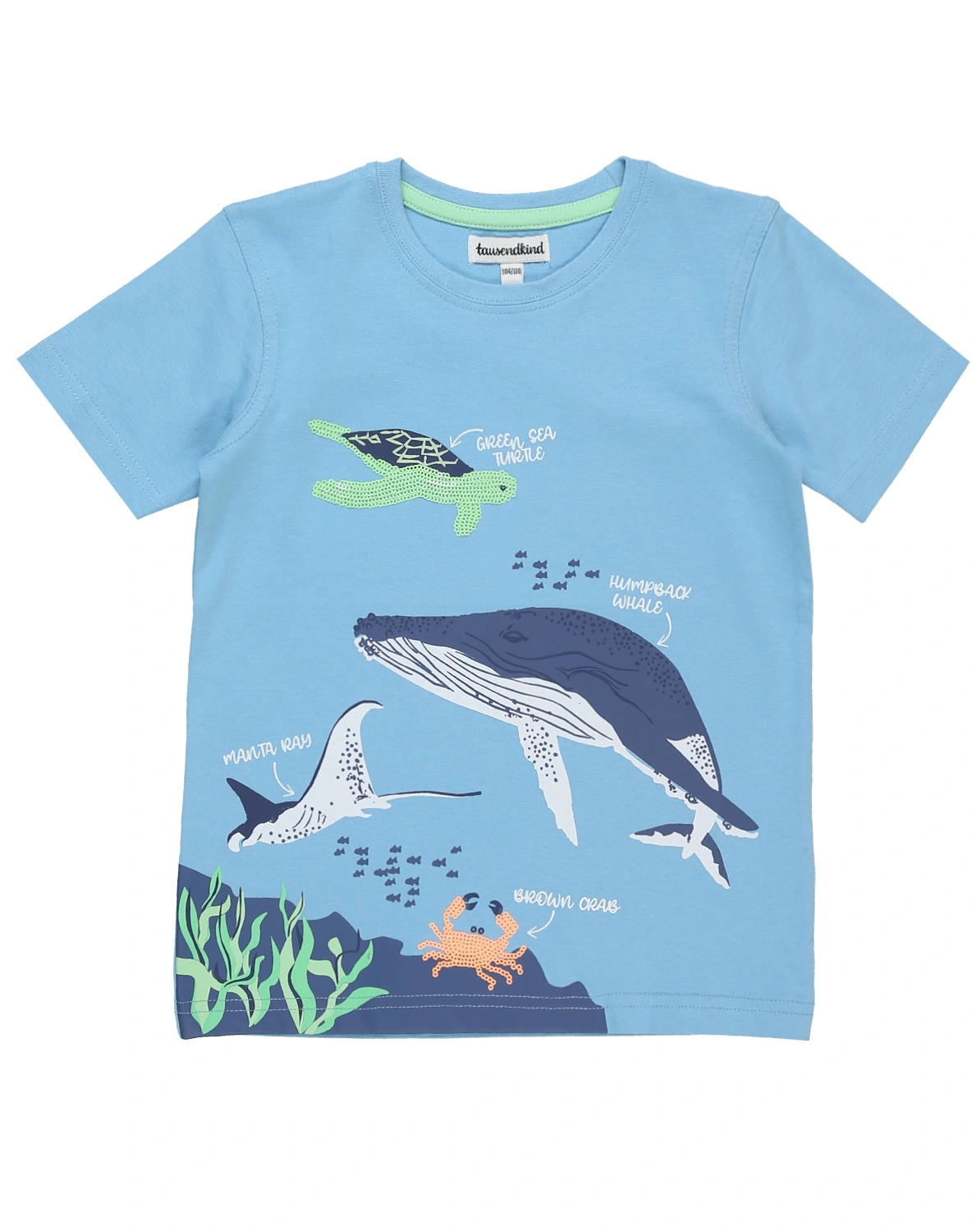 T-Shirt MEERESTIERE in hellblau