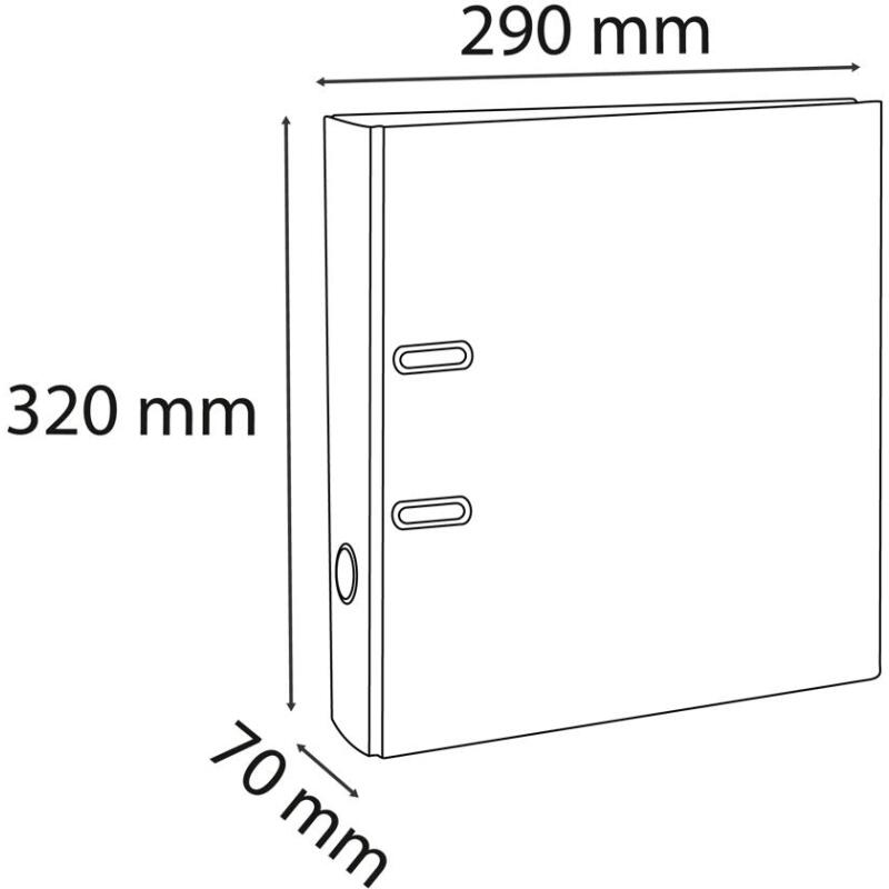 Classeur à levier cartonné Exacompta A4 - Dos 7 cm