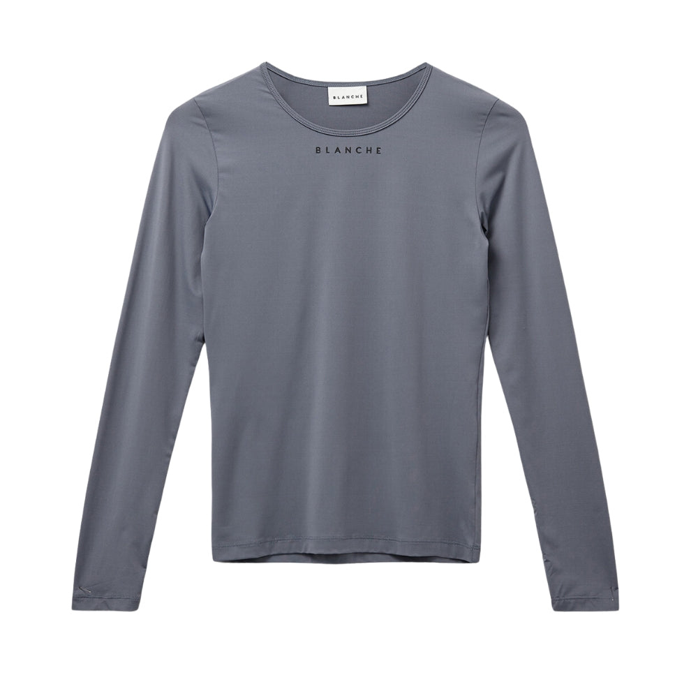 BLANCHE  Comfy-BL langærmet t-shirt - Grisaille