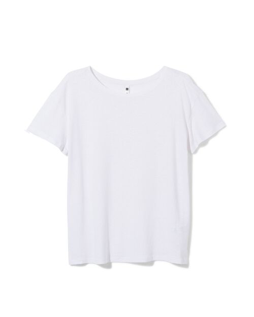 t-shirt femme Evie avec lin blanc