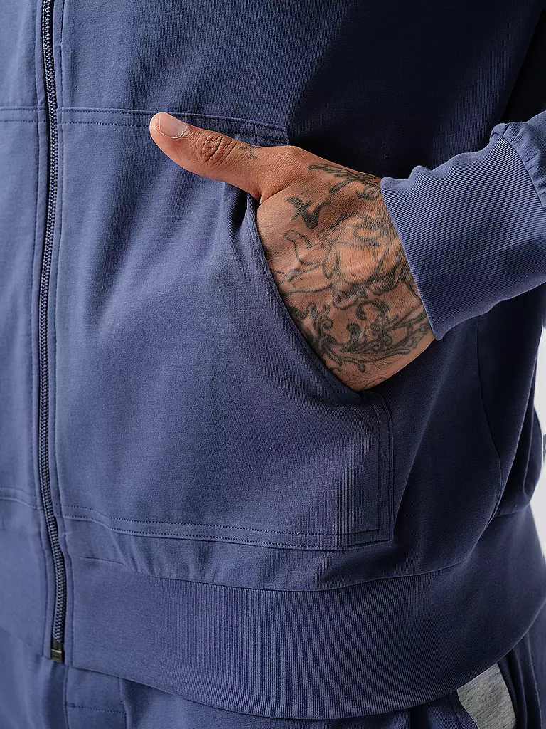 BOSS Loungewear Jacke  blau