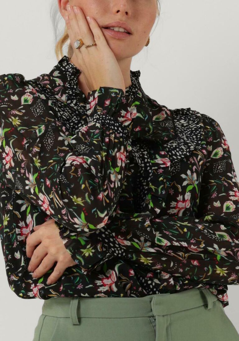 POM AMSTERDAM antraciet pom amsterdam blouse blouse 7042