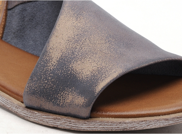 Lune et l autre nu pieds plats femme sandra bleu