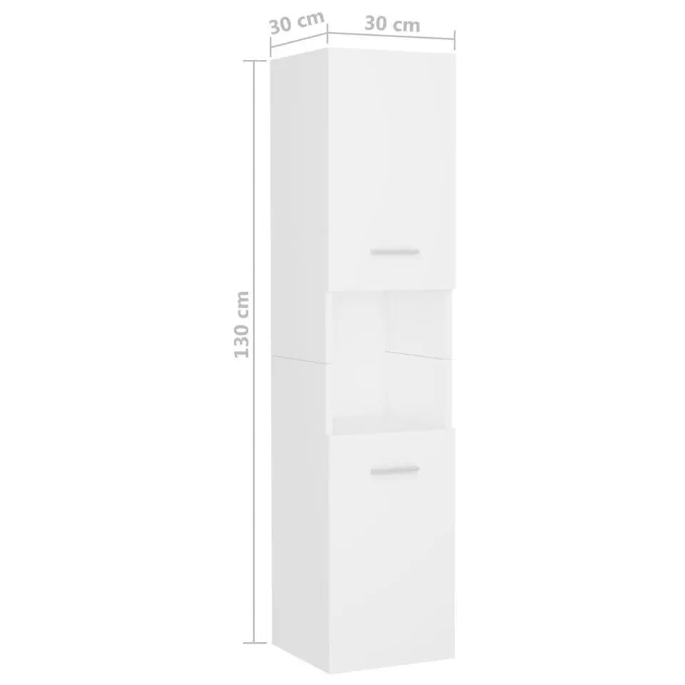 vidaXL - Badkamermeubelset - Wit - Bewerkt hout - 41 x 38.5 x 46 cm