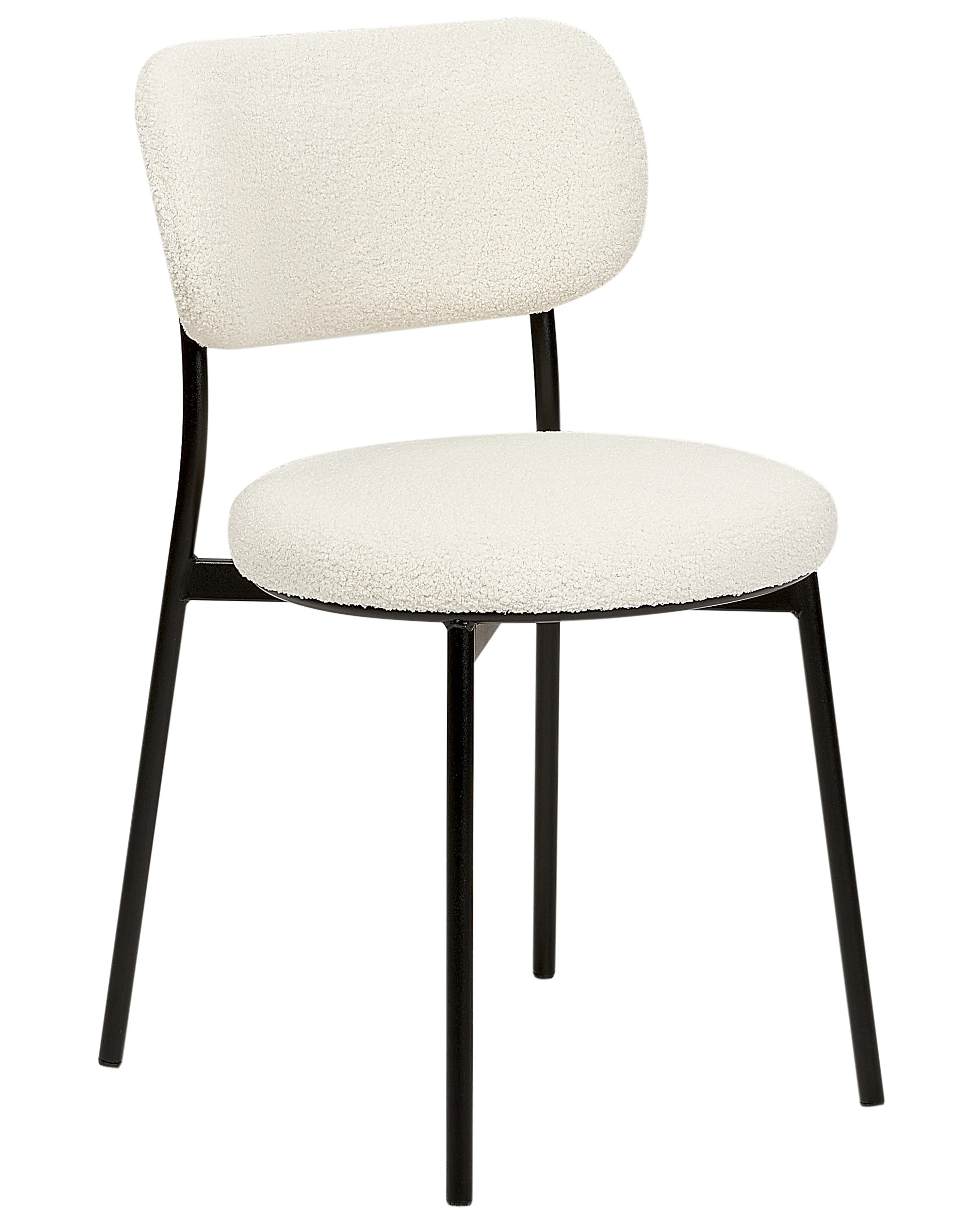 Set van 2 eetkamerstoelen CASEY Bouclé Gebroken wit