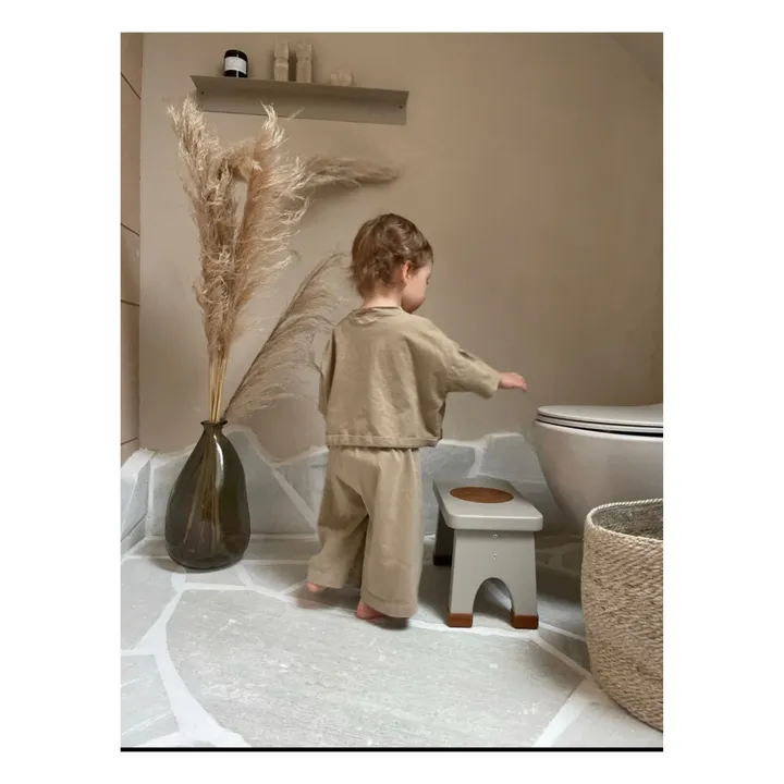 Hevea Tabouret en bois d'hévéa | Gris foncé