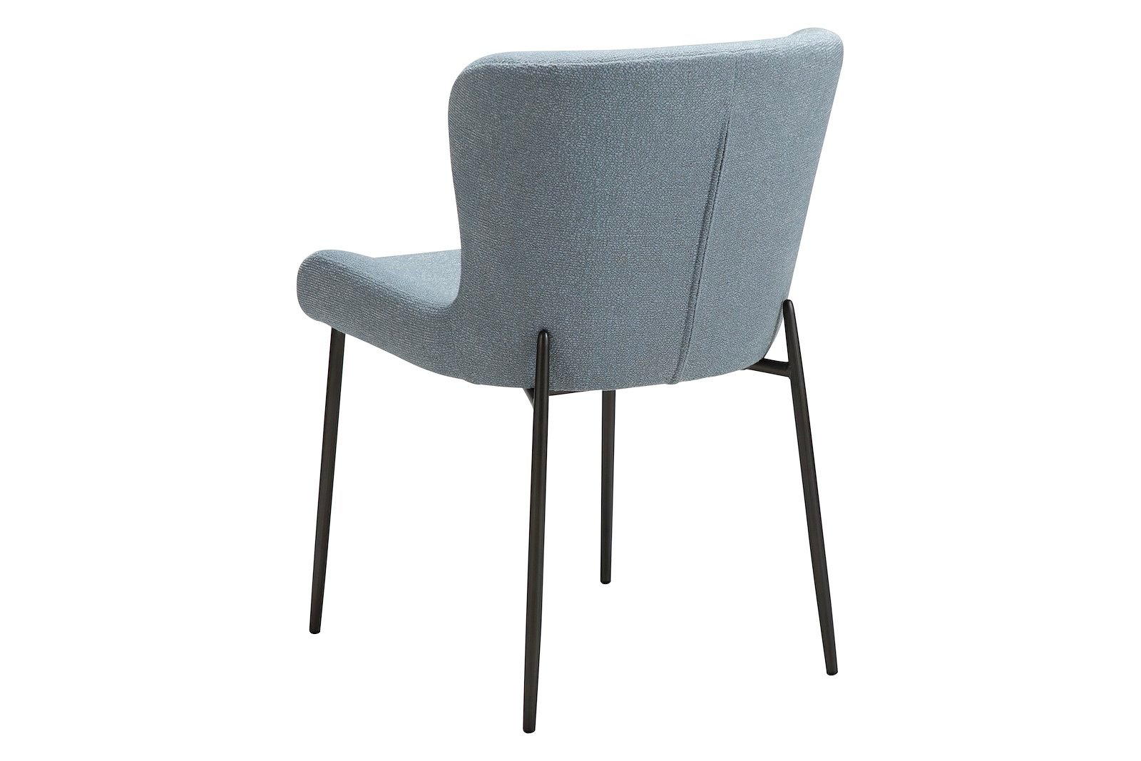 Glam spisestol Tekstil Bouclé Tåget blå og antikk metall ben