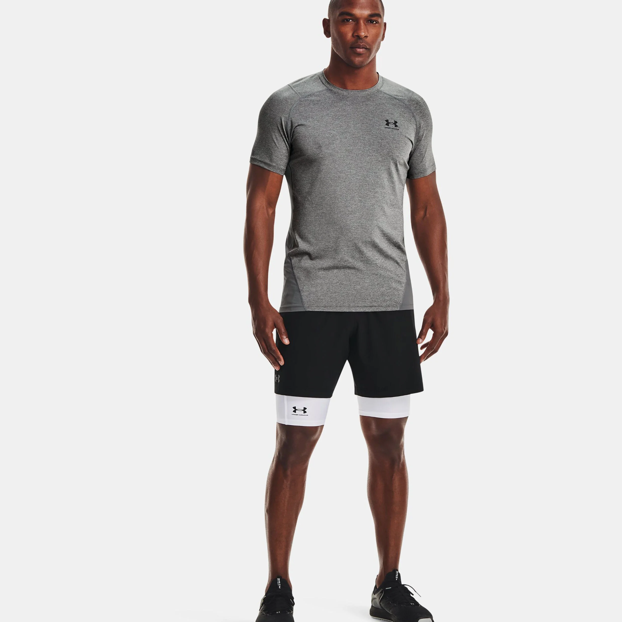 Under Armour Heatgear Long Shorts Hommes - Blanc