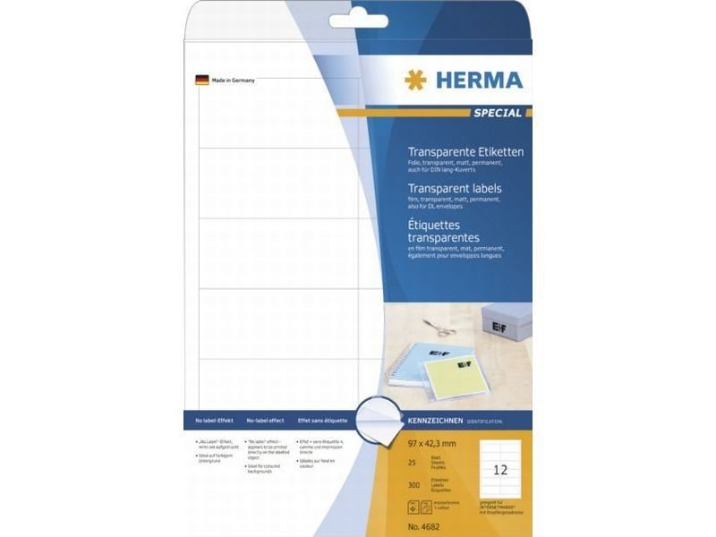 Herma Adressetiketten, transparent