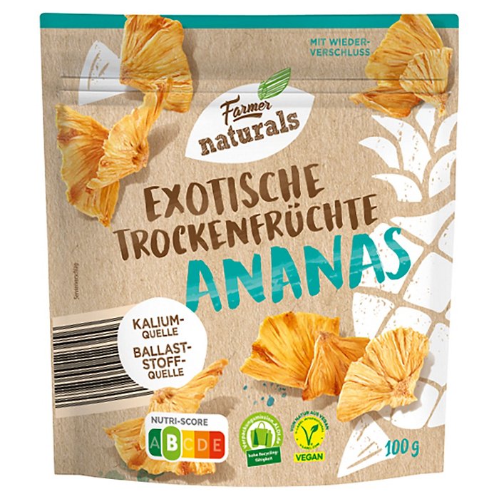 FARMER NATURALS Exotische Früchte 100 g, Ananas