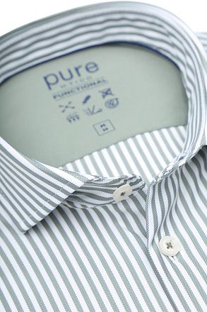 Pure The Functional Shirt Streep Groen E11302-21122-463 kopen