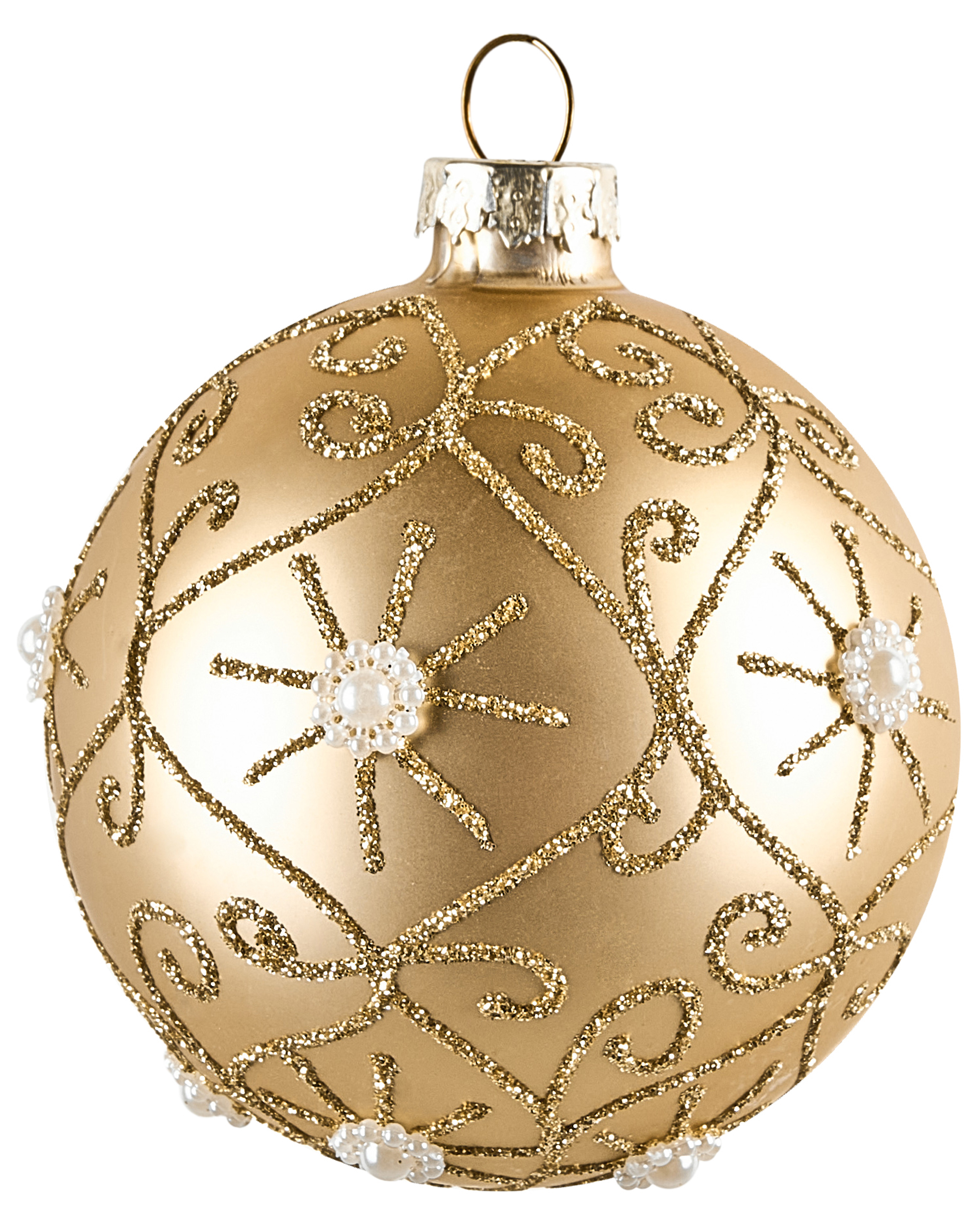 Set van 35 kerstballen ICEDROP Glas Blauw/goud