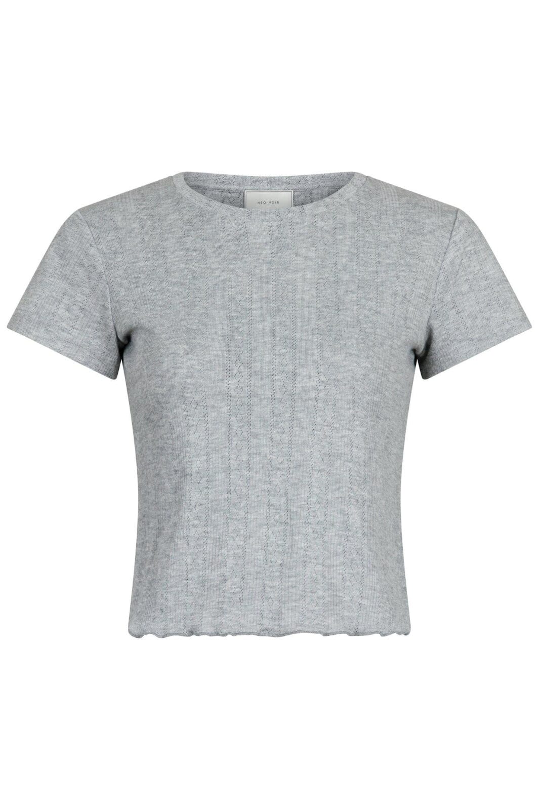 Neo Noir Lonnie Pointelle Top light grey