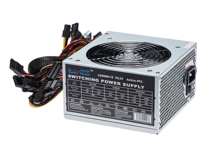 LC-Power Netzteil LC600H-12 V2.31 Office 600 W 600 W ATX-Netzteil  der Office-Serie
