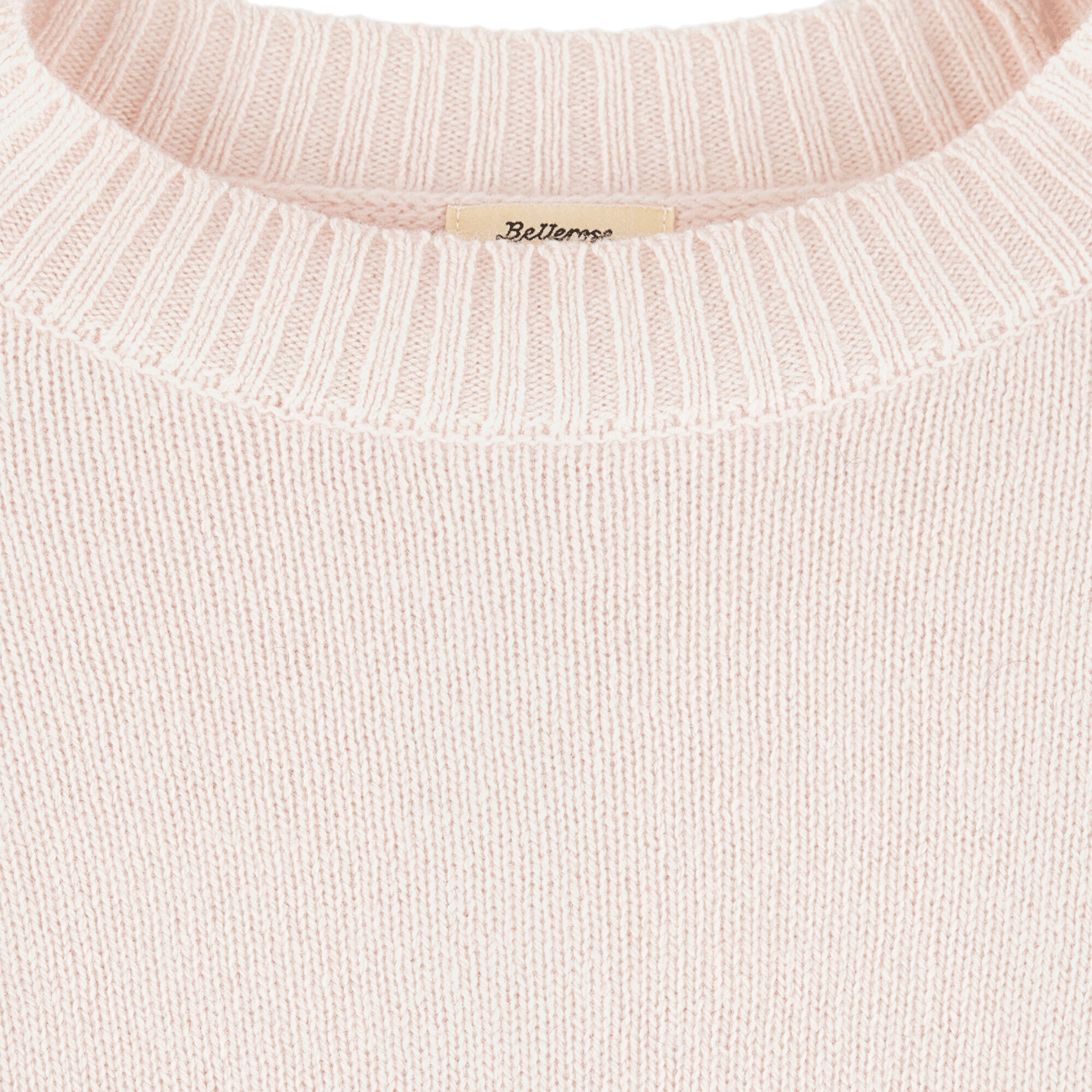 GIMZA - Pull droit col rond en laine mélangée | Rose
