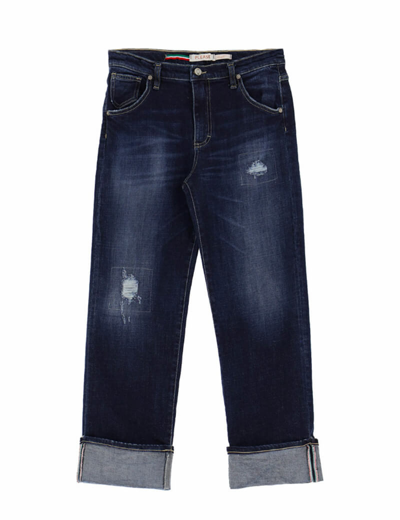 PLEASE JEAN REGULAR BRUT FORME SLOUCHY BLEU FONCÉ