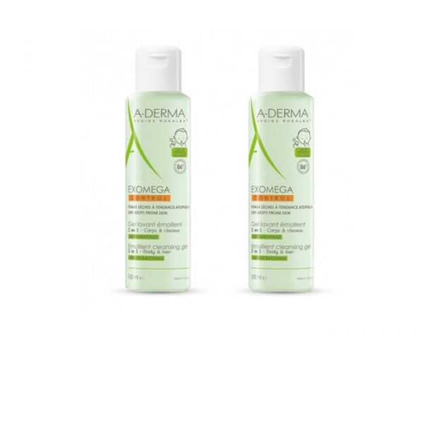 A-Derma Exomega Gel Lavante Emoliente 2x500ml