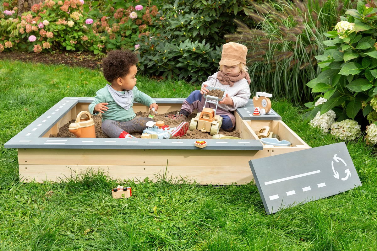 MUDDY BUDDY® Sandkasten »Highway Hero« natur - lavagrau