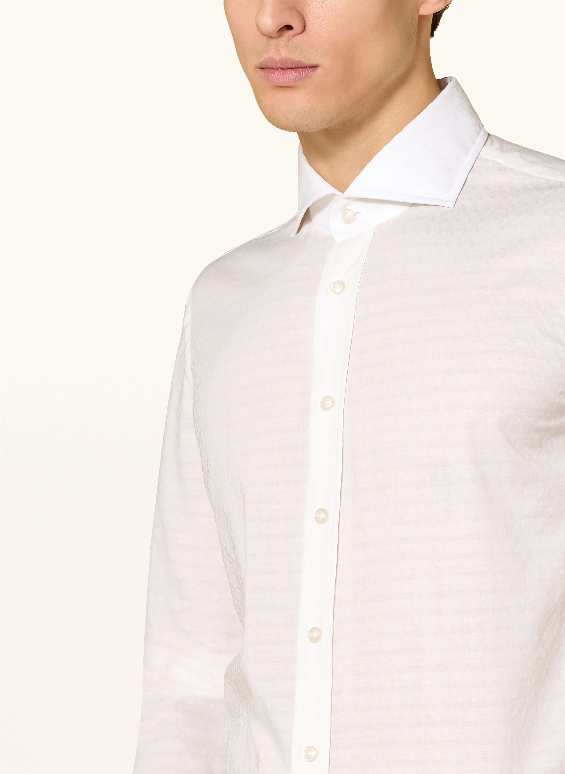 BOSS Hemd HANK Slim Fit mit Leinen