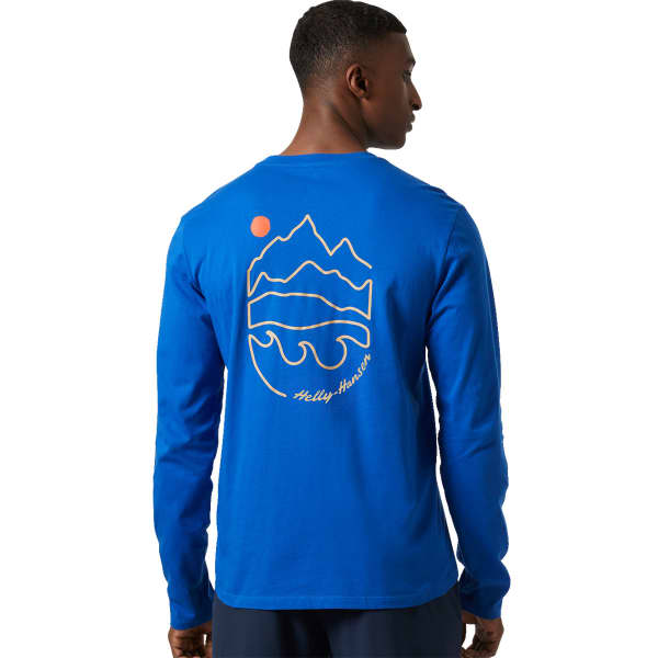 T-shirt HELLY HANSEN F2F ORGANIC COTTON LS TEE COBALT 2.0 COBALT 2.0