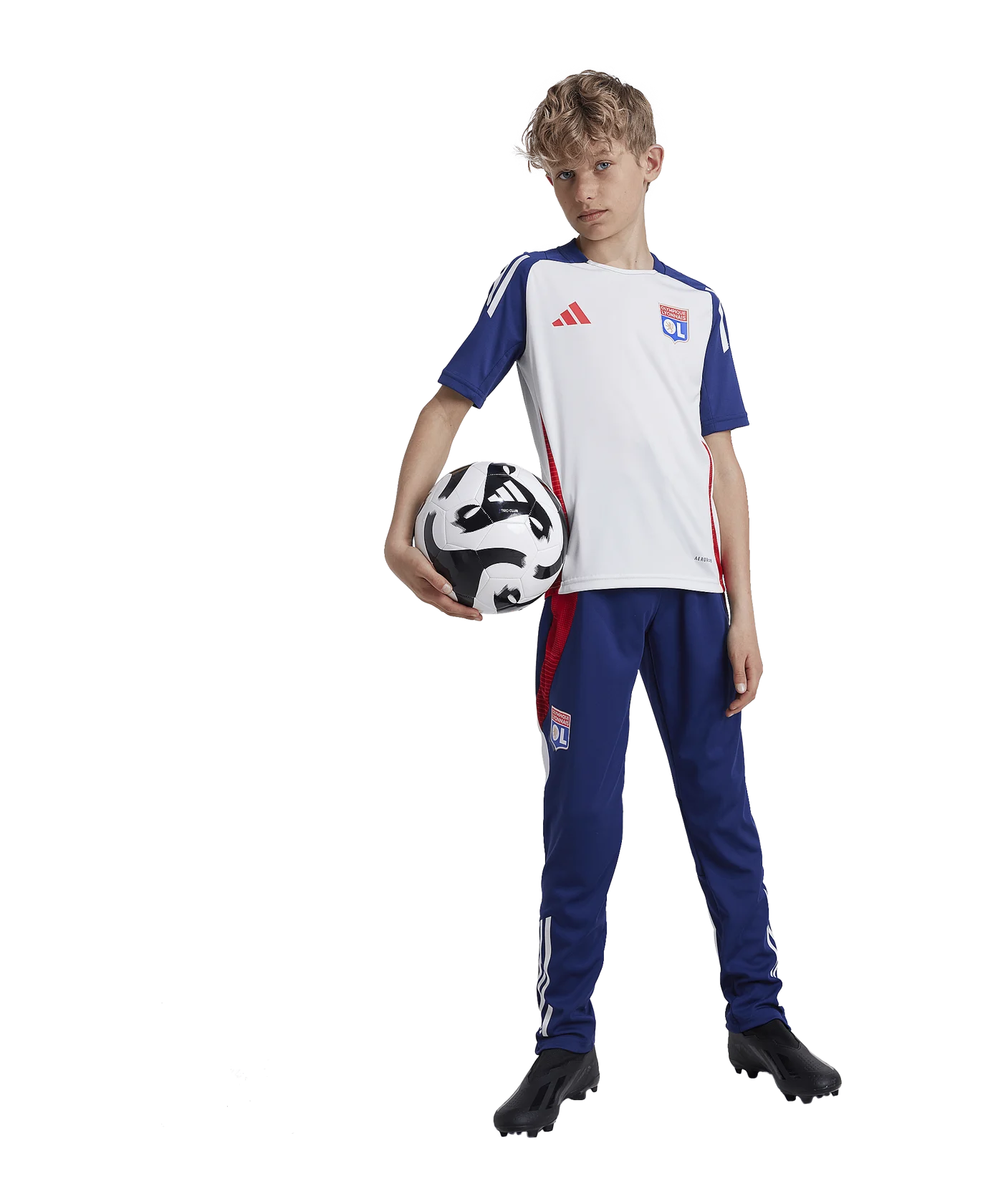 adidas Olympique Lyon Trainingsshirt Kids Weiss