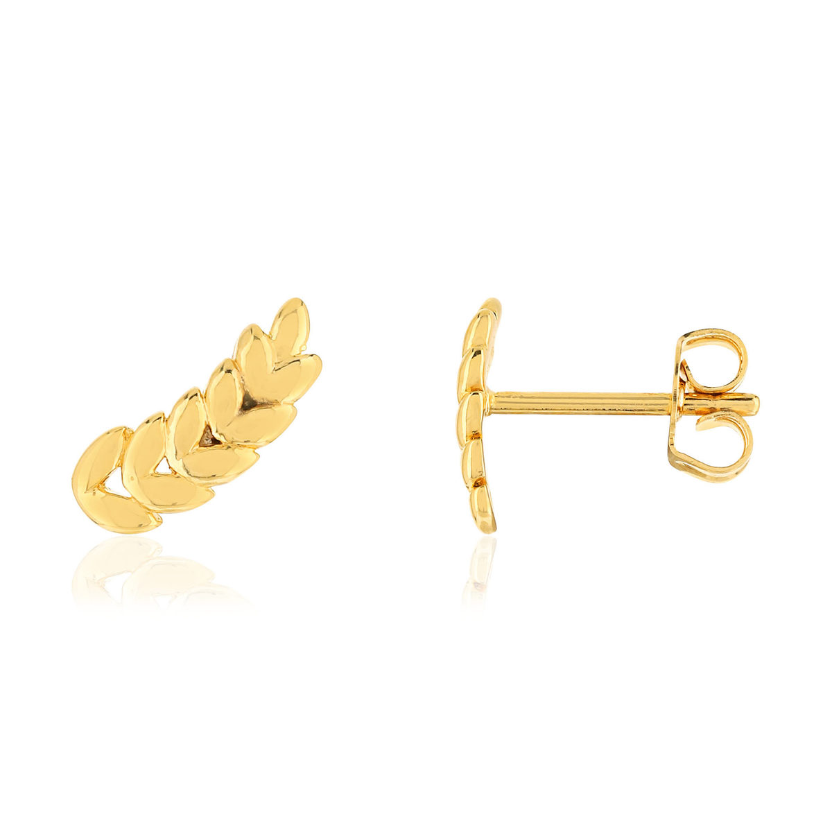 Boucles d'oreilles plaqué or épi de blé
