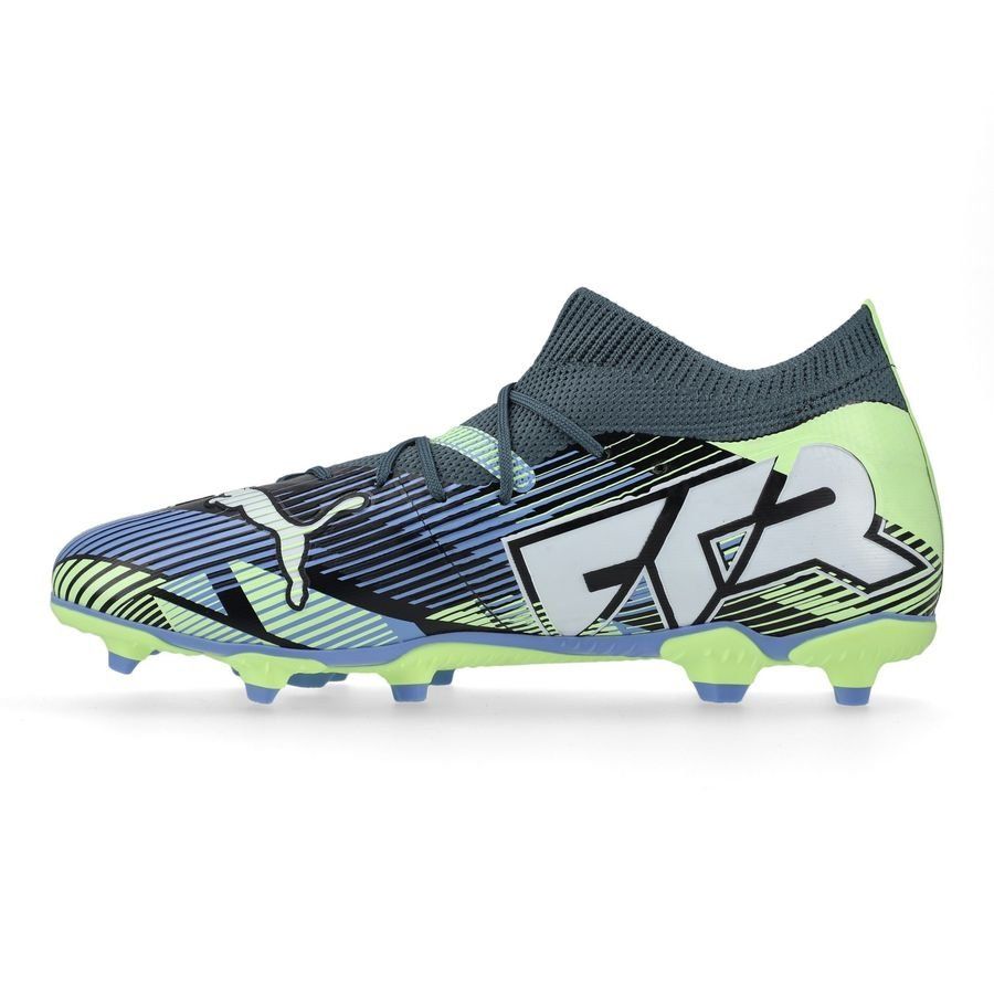 PUMA Future 7 Match FG/AG Lights Out - Gray Skies/Blanc/Fizzy Apple Enfant