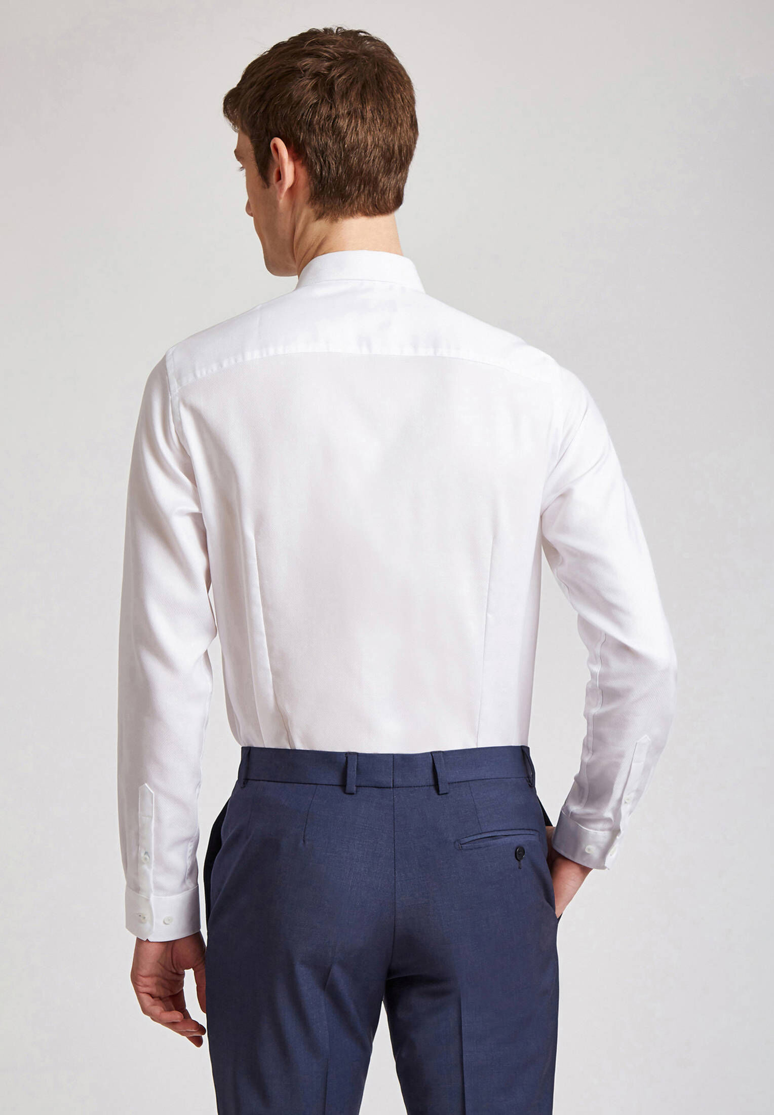 Ted Baker| Herren Shirt White Texture Slim Shirt