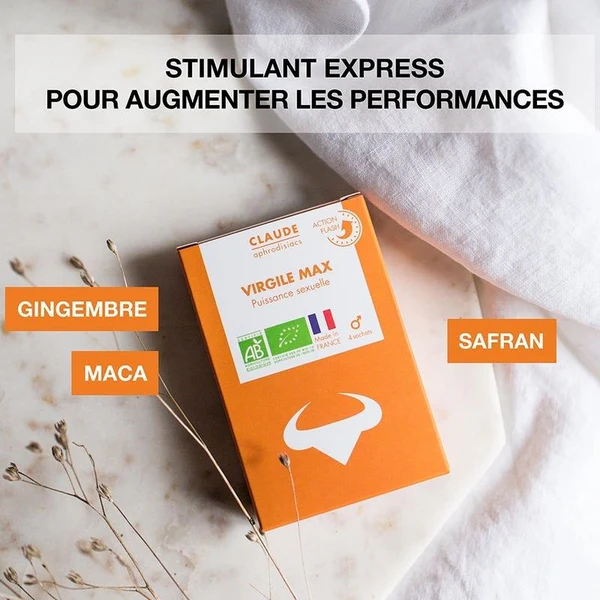 Claude Aphrodisiacs Virgile Max - Puissance Sexuelle 4 sachets